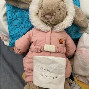 Jellycat snow suit bunny BNWT